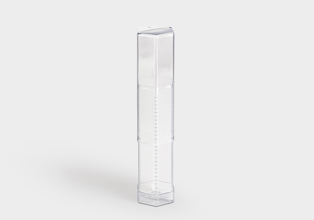 Verpackungshülse HexPack HexPack: sechseckige Schutz- und Verpackungshülse mit Rastermechanik-Längenverstellung.