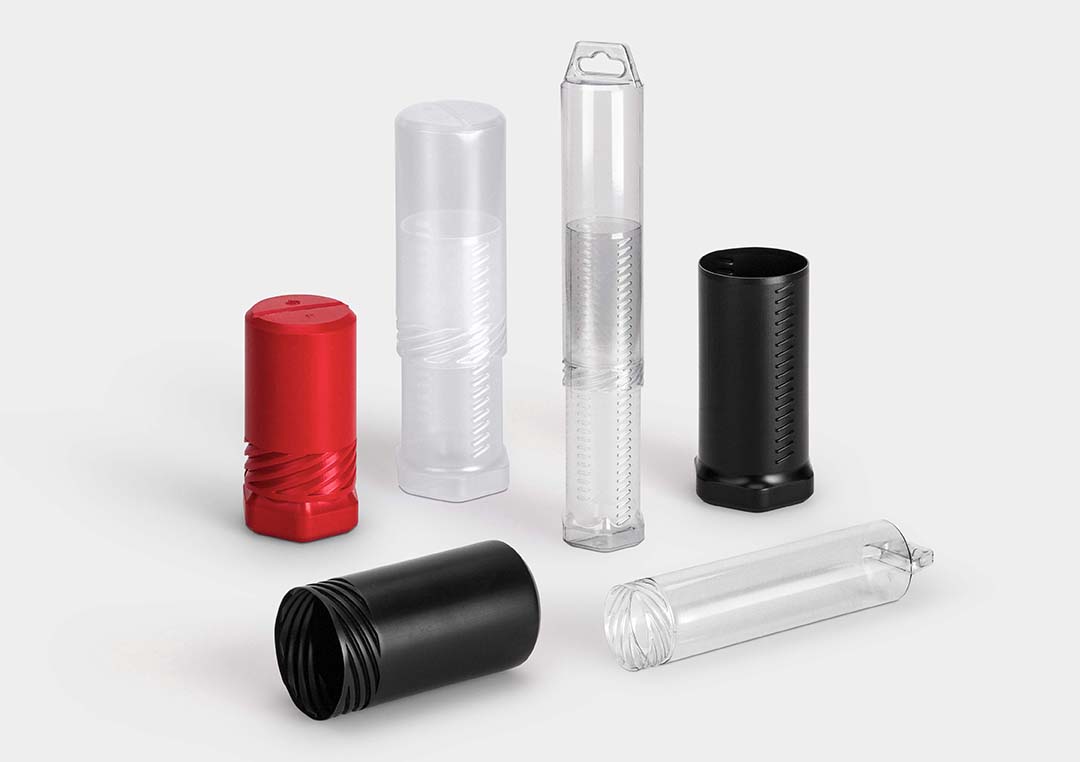 BouchPack : tubes en plastique - rose plastic
